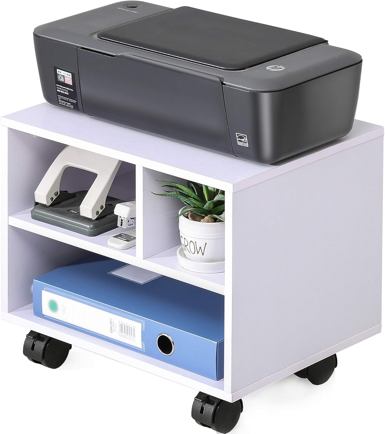 FITUEYES Mobile Under Desk Printer Machine Stand Work Cart with Wheels PS304003WB : Office Products