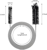 LiteTour Flexible Feeding Tube Cleaning Brush 170cm Dual Bristle Heads view 6