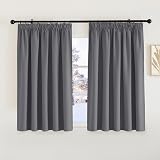PONY DANCE Gray Blackout Curtains 66x54 Pencil Pleat 2 Panels view 9