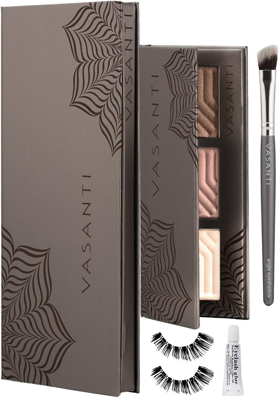 Vasanti Synchronicity Eyeshadow Trio Kit (Destiny), Super Soft Long Lasting Metallic Shimmer Glitter Eyeshadow Palette Kit - Image 3