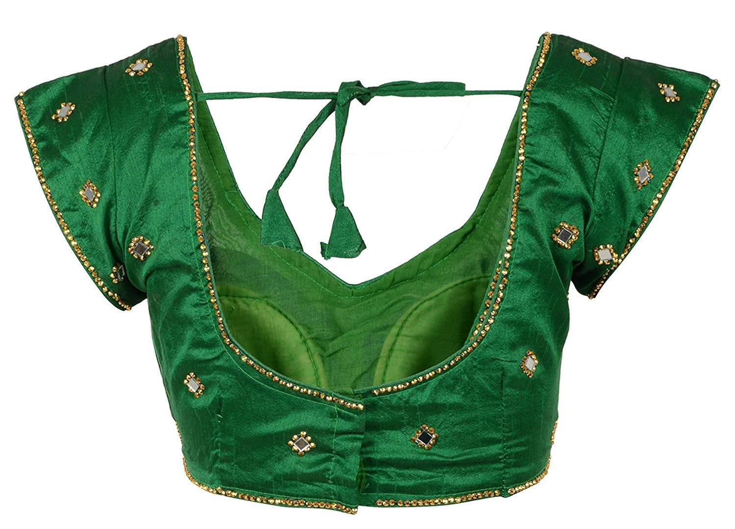 nishtha creation women's silk fabric and handwork readymade designer party wear blouse