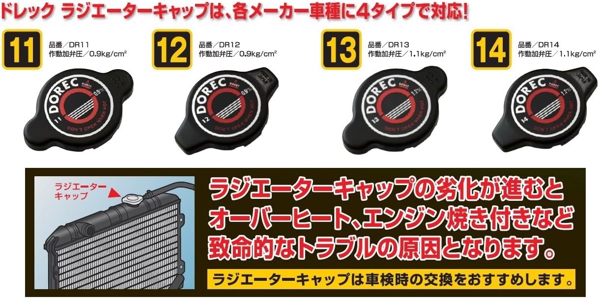 Amazon Dorec ドレック ラジエーターキャップ 108kpa Dr13 ラジエーター 車 バイク
