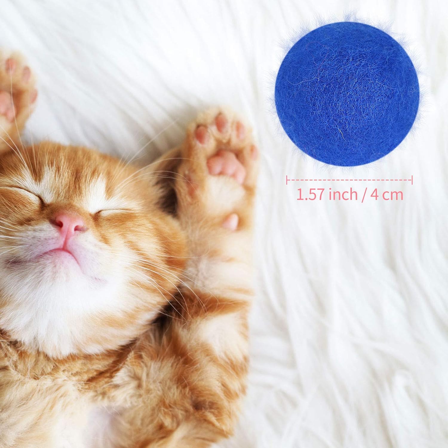 Weewooday 9 Pieces Wool Felt Ball Toys for Cats and Kittens Cat Wool Ball Toys Handmade Wool Dog Balls Colorful Soft Quiet Felted Fabric Balls for Cat Lover, Craft Supplies : Pet Supplies
