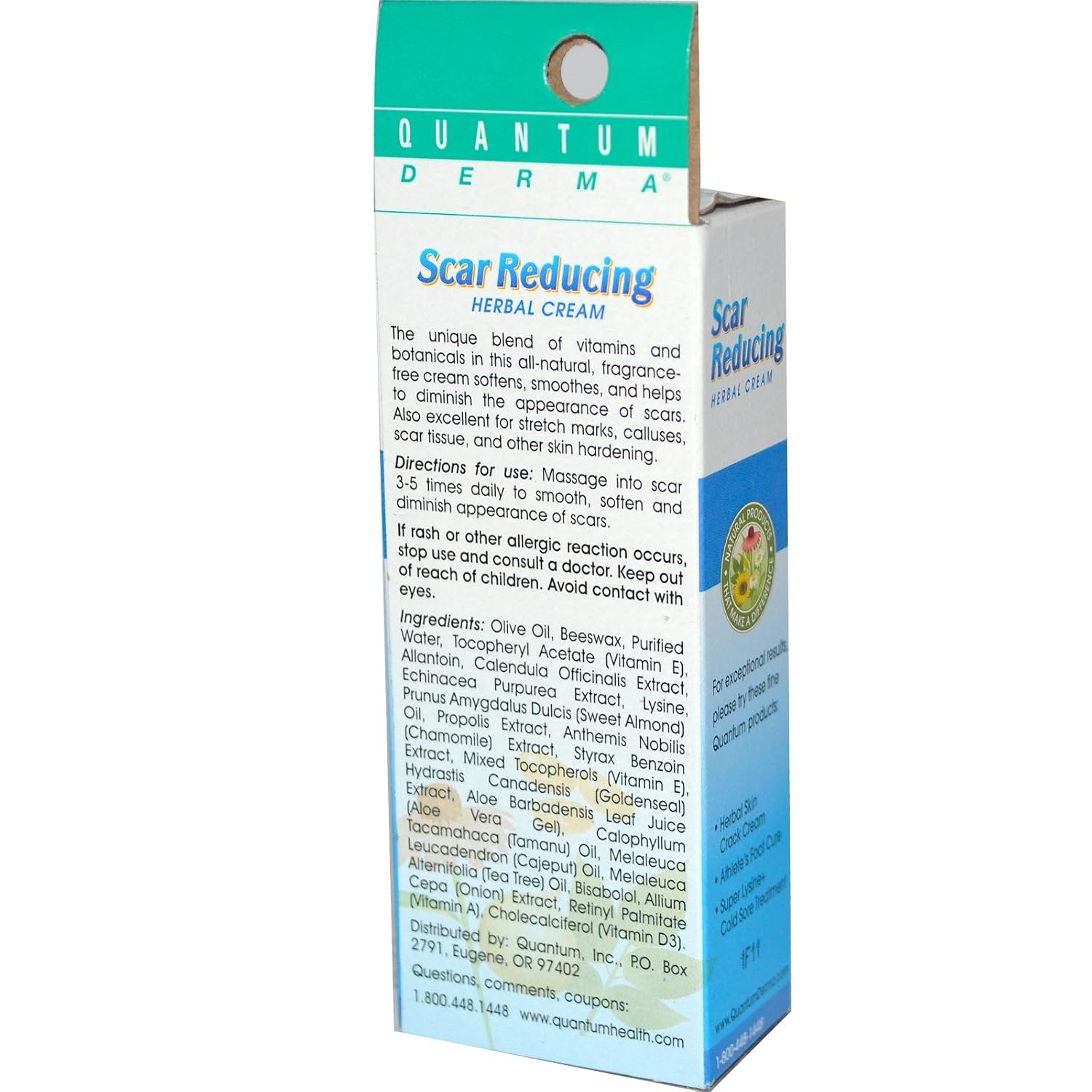 Quantum Scar Reducing Herbal Cream -- 0.75 oz : Scar Reducing Treatments : Beauty