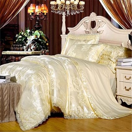 Amazon Com Essentialfurniture Luxury Satin Jacquard Bedding
