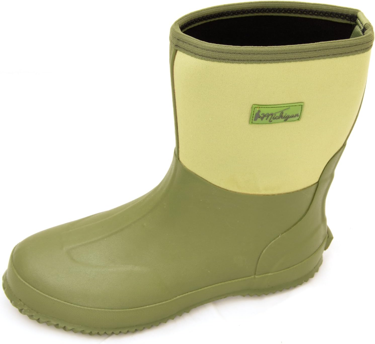 Michigan Green Neoprene Waterproof Outdoor Garden Wellington Boots, Sizes UK 3-13