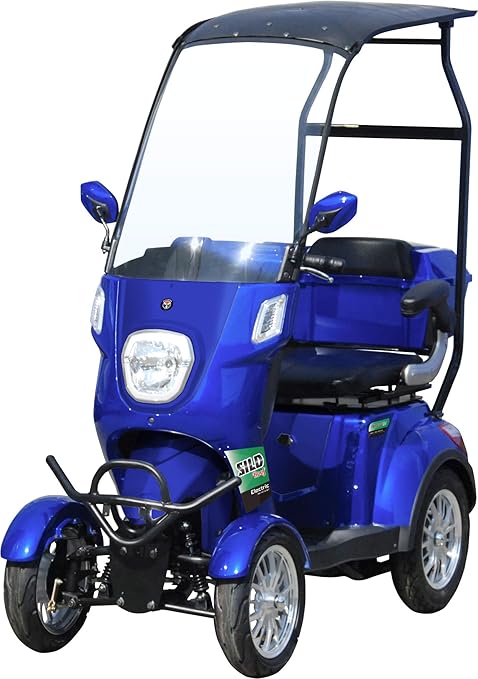 Amazon アクセス 電動ミニカー 一人乗り 4輪 Sild Lx4w Roof L シルドlx4wルーフl リチウム電池 最高速度km H 航続40km 坂道発進機能付 屋根付 ミニカー登録 ヘルメット不要 ブルー オートバイ 電動バイク バギー 車 バイク