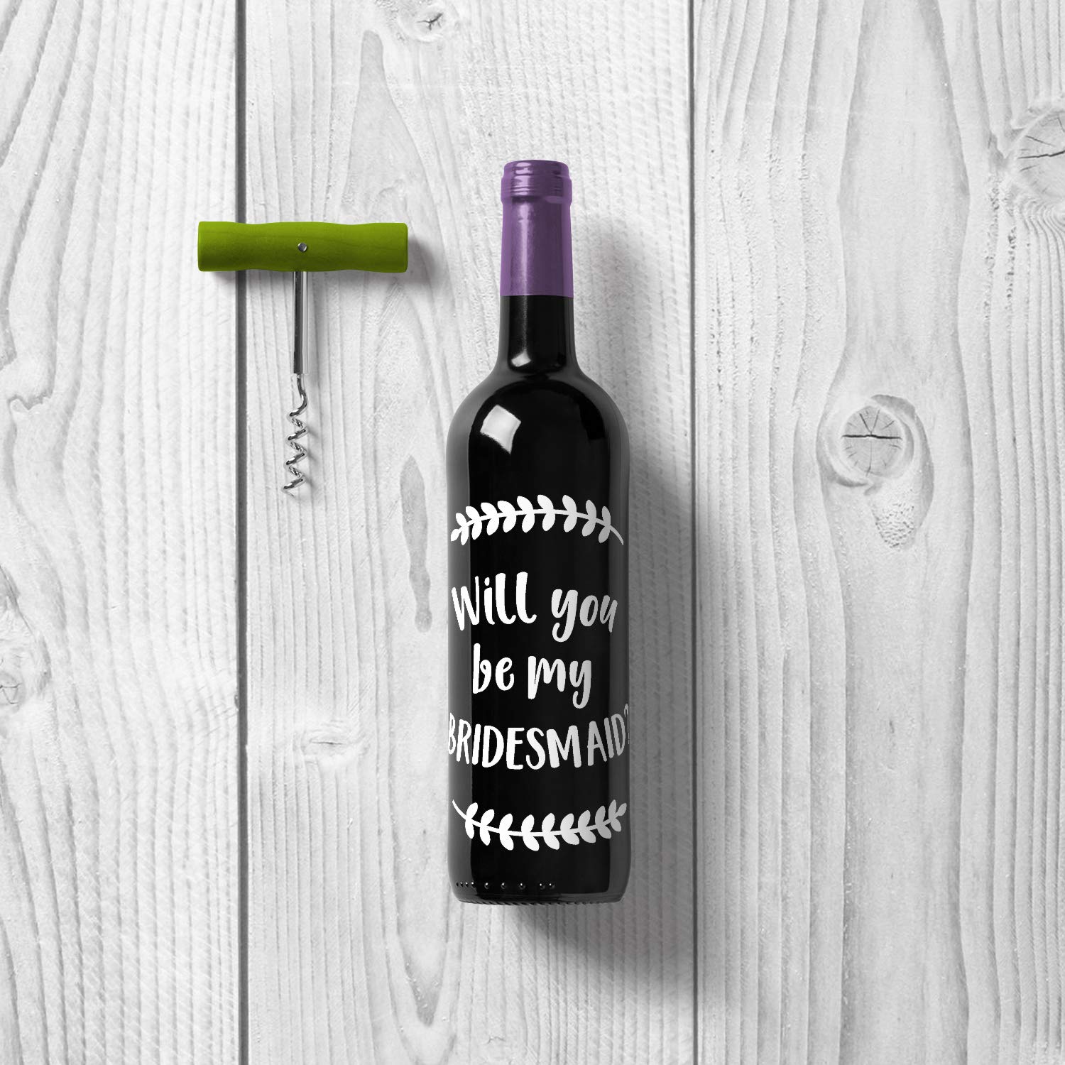 Wine Bottle Vase Vinyl Decal Sticker Happily Ever After Wedding