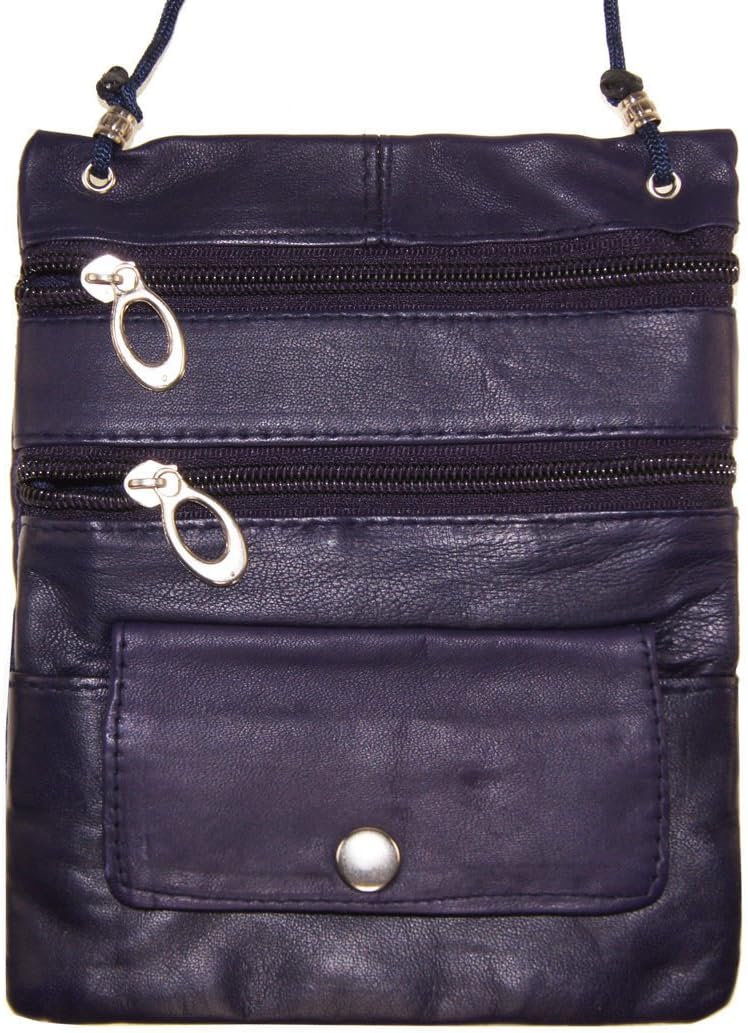 Wallet Brinjal Genuine Leather Passport Id Documents Holder Neck Travel Pouch Bag