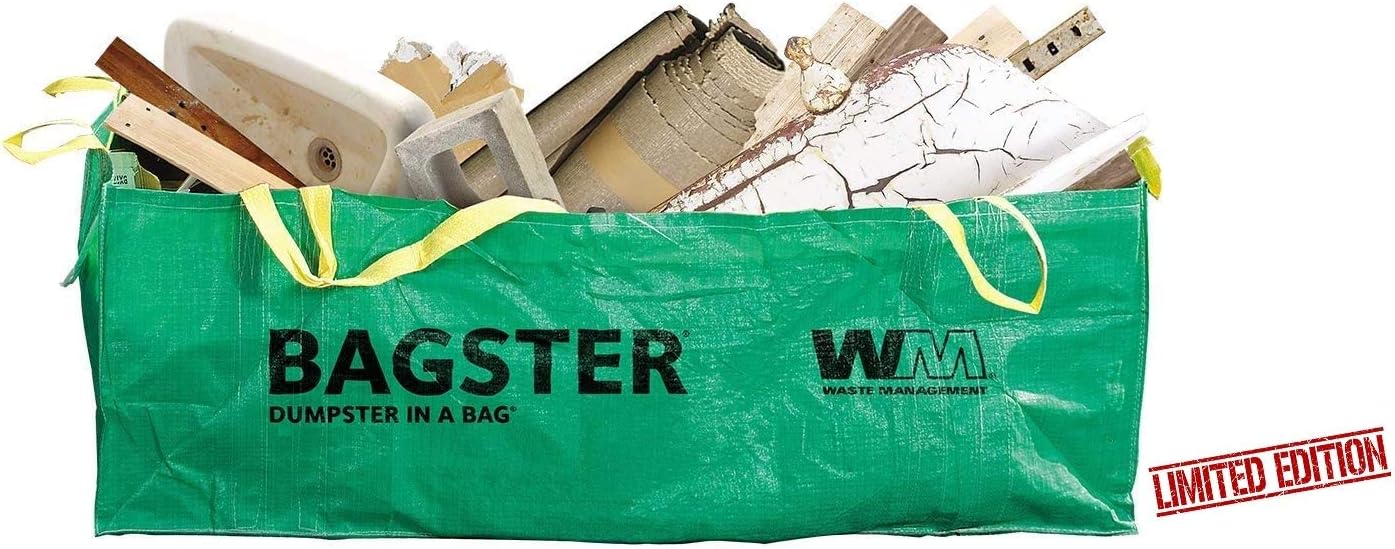 BAGSTER 3CUYD Dumpster in a Bag Holds up to 3,300 lb, Green