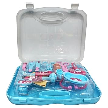 My Baby Excels Premium Peppa Pig Doctor set packed in Plastic foldable suitcase for Children of age 3 to 8 years (EN71, Multicolour)