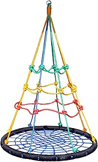 Loggyland Mehrkindschaukel Nestschaukel mit Kletternetz Ø100cm