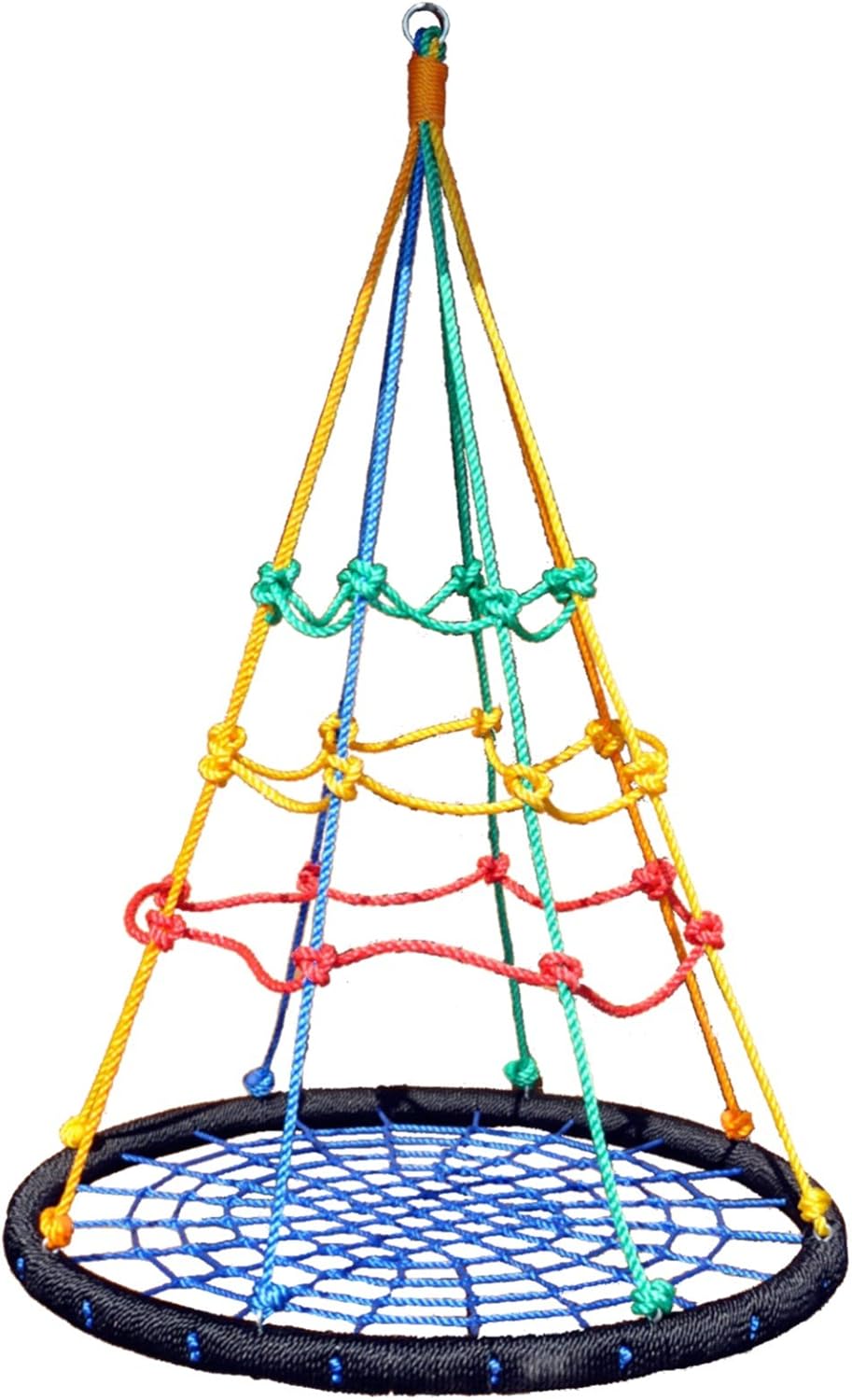 Loggyland Mehrkindschaukel Nestschaukel mit Kletternetz Ø100cm