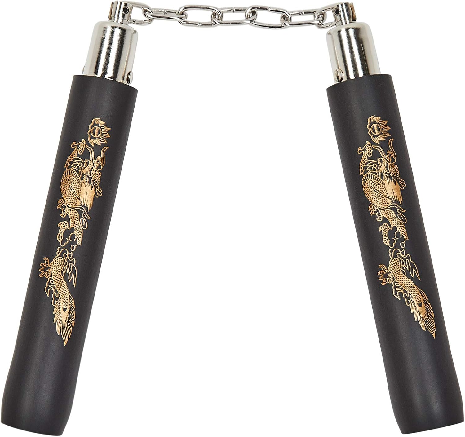 Playwell Childrens 8 Inch Safety Foam Nunchucks With Chain - All Black
