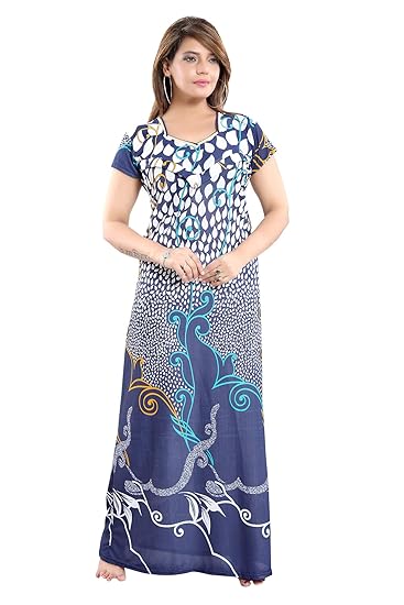 Women Serena Satin Printed Maternity Gowns for Feeding - Multicolor - Free Size