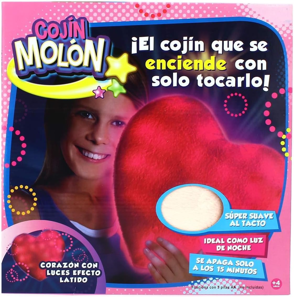 Bright Light Pillow Beating Heart, Pink