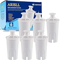 Water Filter Replacement for Brita Pitcher -6 Pack Filters Fits Brita Classic OB03,35557,Mavea 107007,Standard Pitcher…