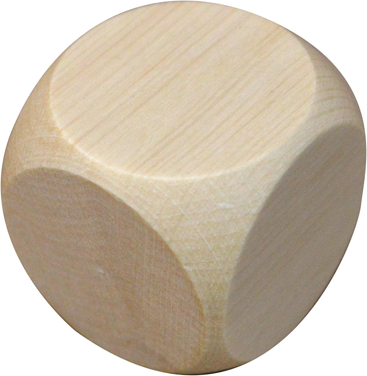 Wooden World Wood Dice, 60mm, Hexahedron, GAME_DICE, Unpainted, Wood, 60 mm