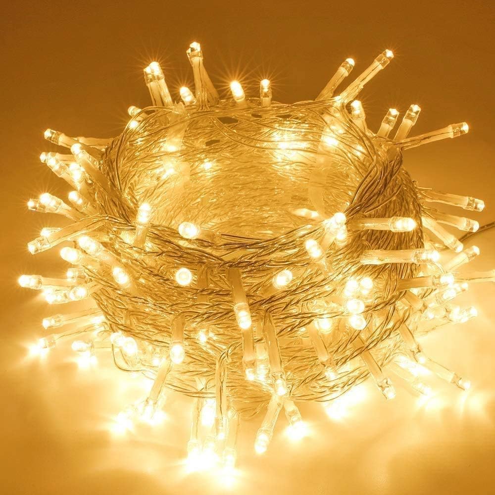 AcornSolution Led String Lights 100 LEDs Decorative Fairy Battery Powered String Lights, Copper Wire Light for Bedroom,Wedding(33ft/10m Warm White)