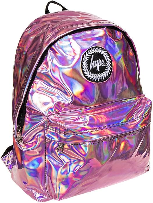 HYPE Backpack Holographic Pink School Bag HYPE Backpack Rucksack