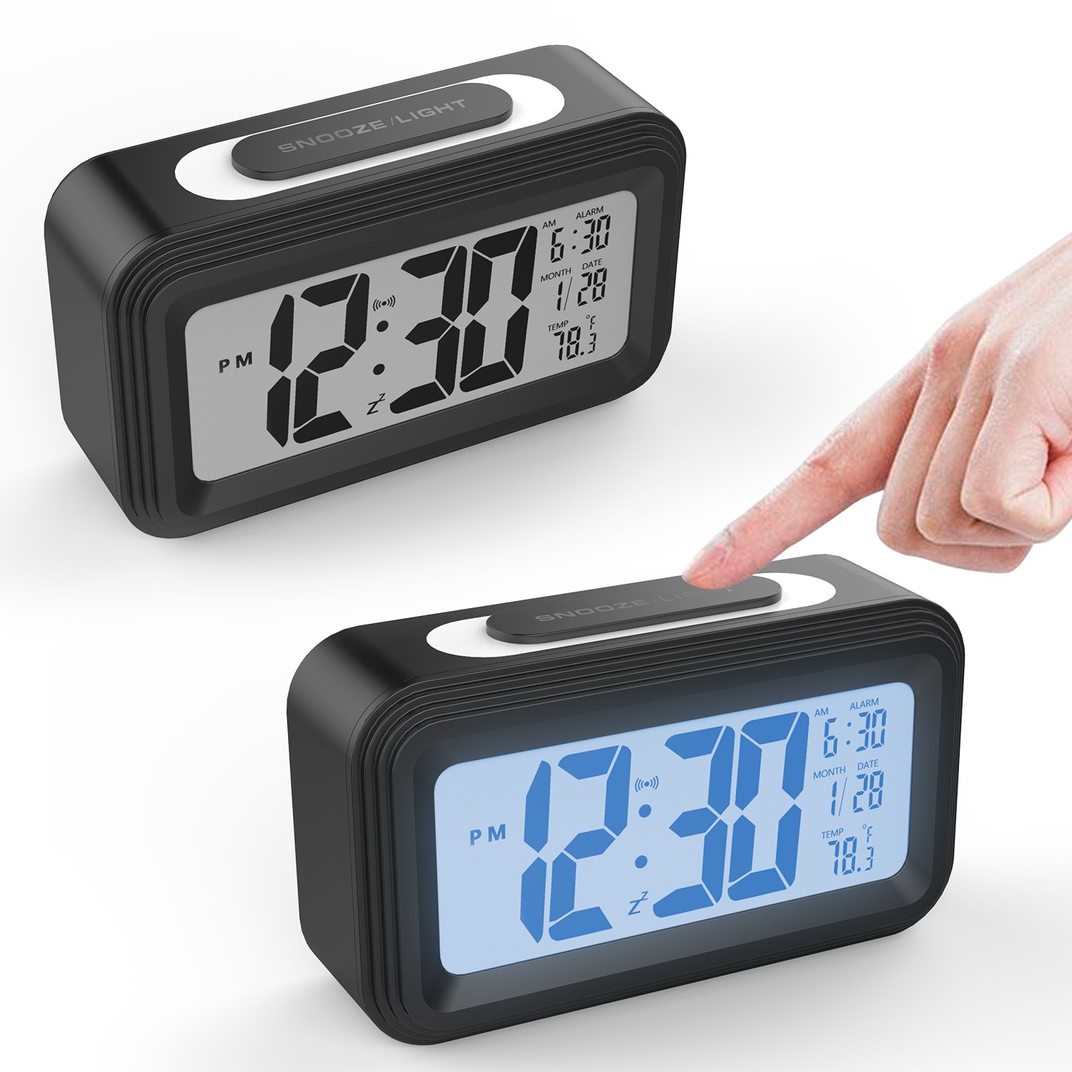[Upgrade Version] Battery Operated Alarm Clock, GABONE Electronic Large