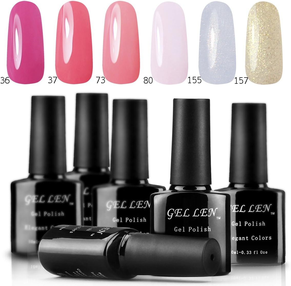 Gellen Brand 10ml UV LED 6 pcs Starter Kit Nail Lacquer Gel Nail Polish Gel Colors 20 Amazon