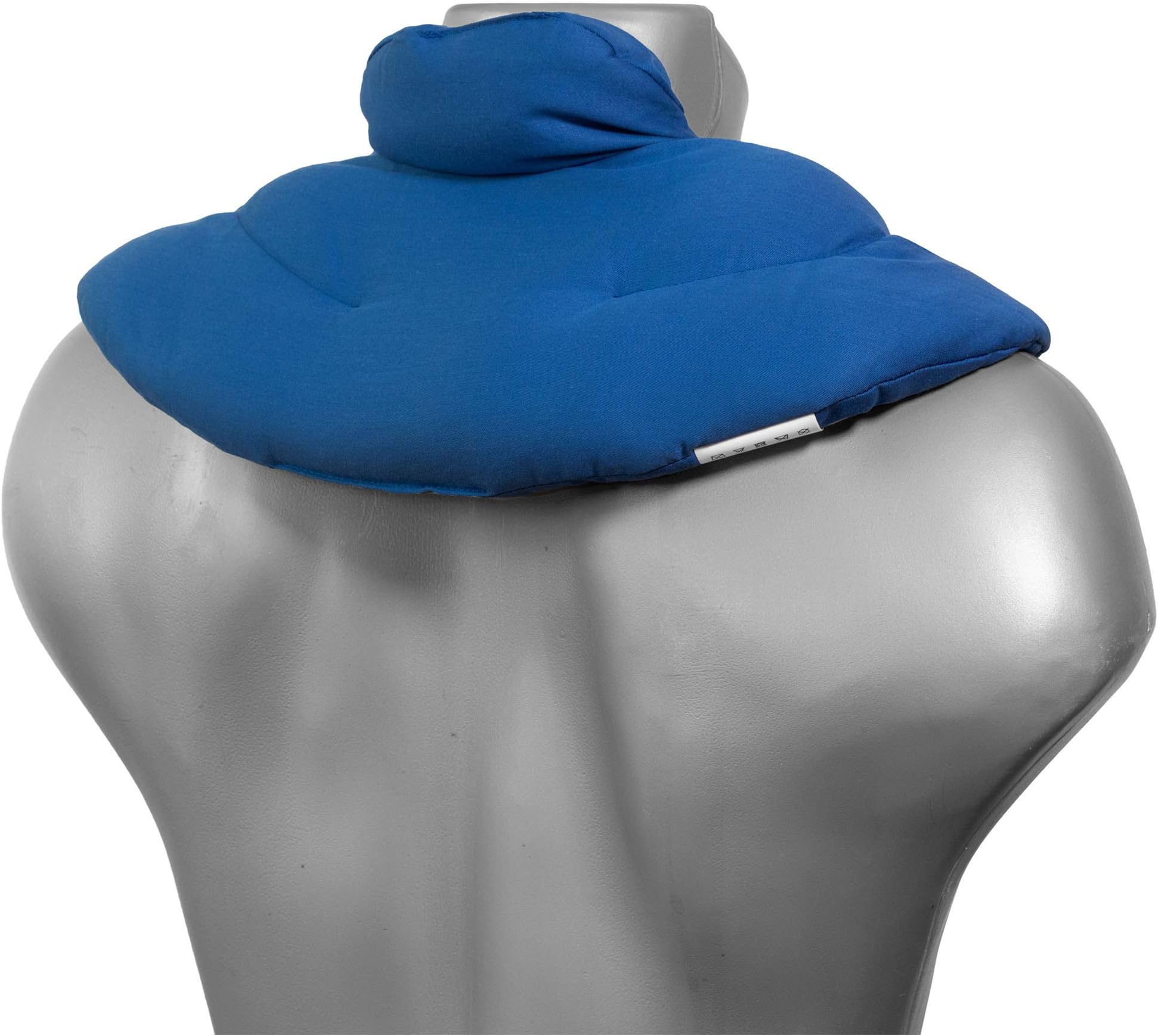Neck Pillow Blue Organic - Hot & Cold - Microwave, Oven, Freezer - Neck & Shoulder - Heat Compress - Grape Seeds Cushion
