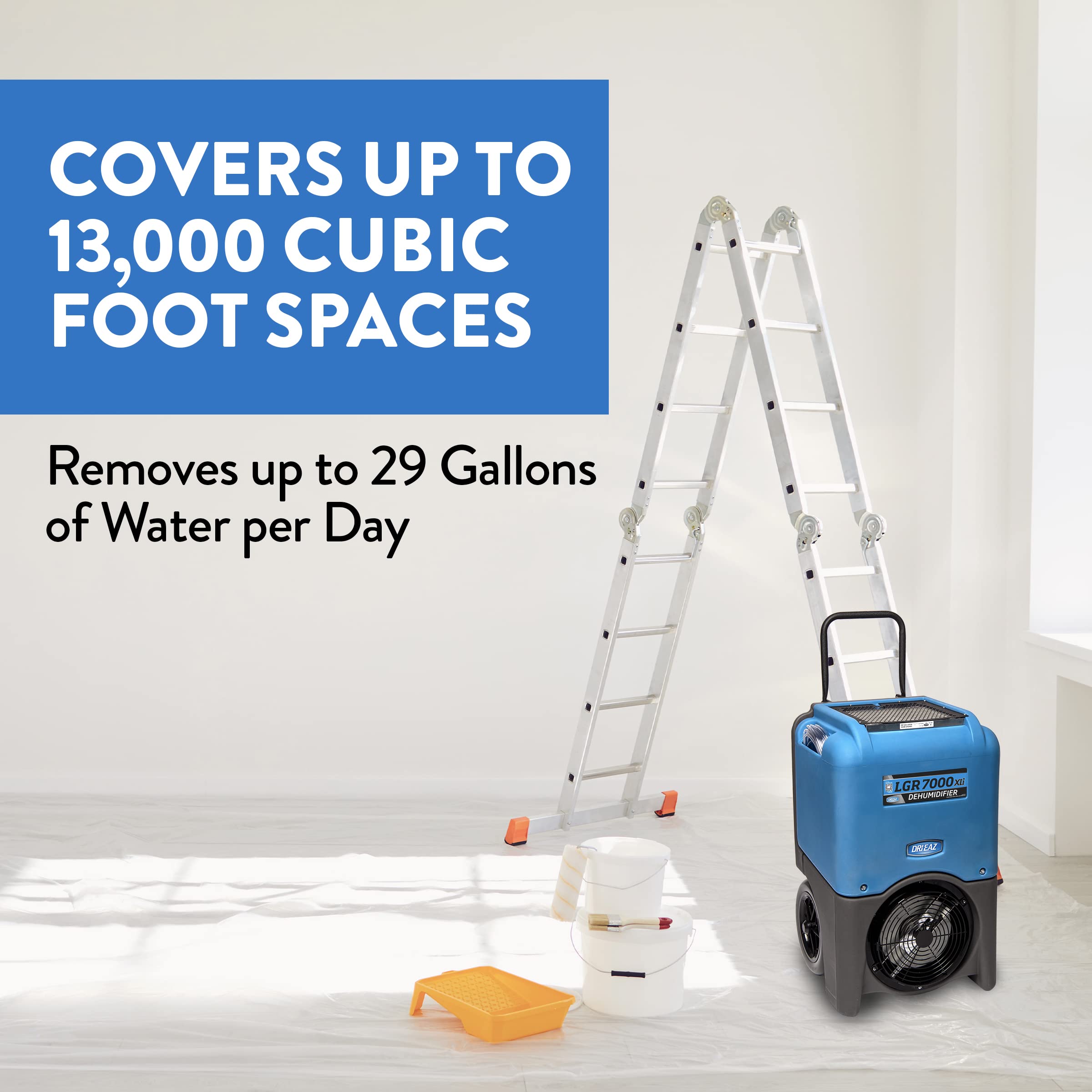 Dri-Eaz LGR 7000XLi Commercial Dehumidifier with Pump F412, 29 Gal, Industrial Dehumidifier