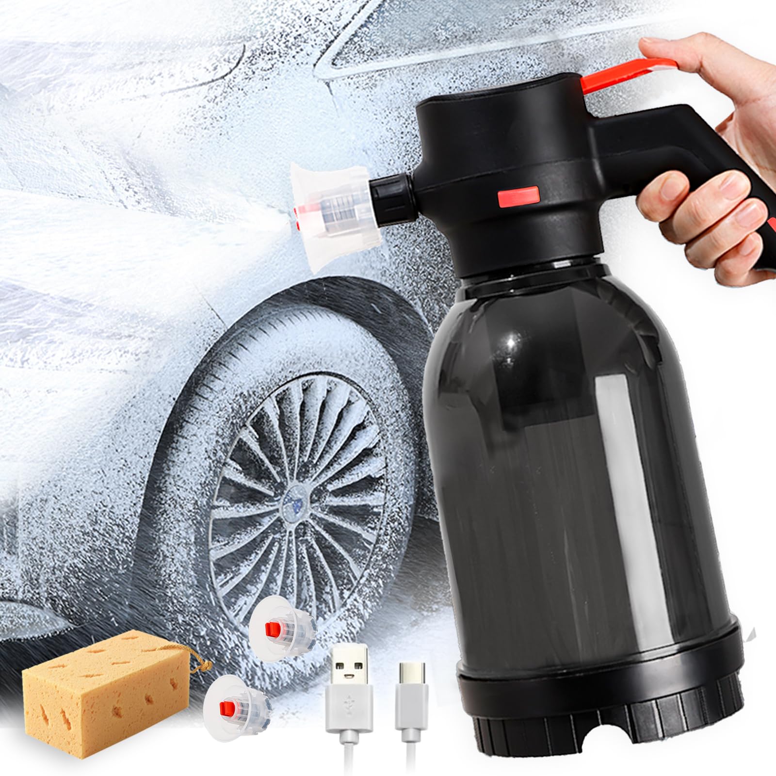 Photo 1 of DMYNI Electric Foam Sprayer Car Wash, Battery Foam Pump Sprayer, Portable Cordless Electric Foam Cannon for Car Wash