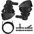 Windshield Washer Nozzles Kit, Front Windshield Washer Nozzle Assembly and Fluid Hose with Connectors, 76810-SZA-A01ZA Windshield Washer Nozzles Wiper Spray Replaces Honda Pilot 2009-2012 2014 2015