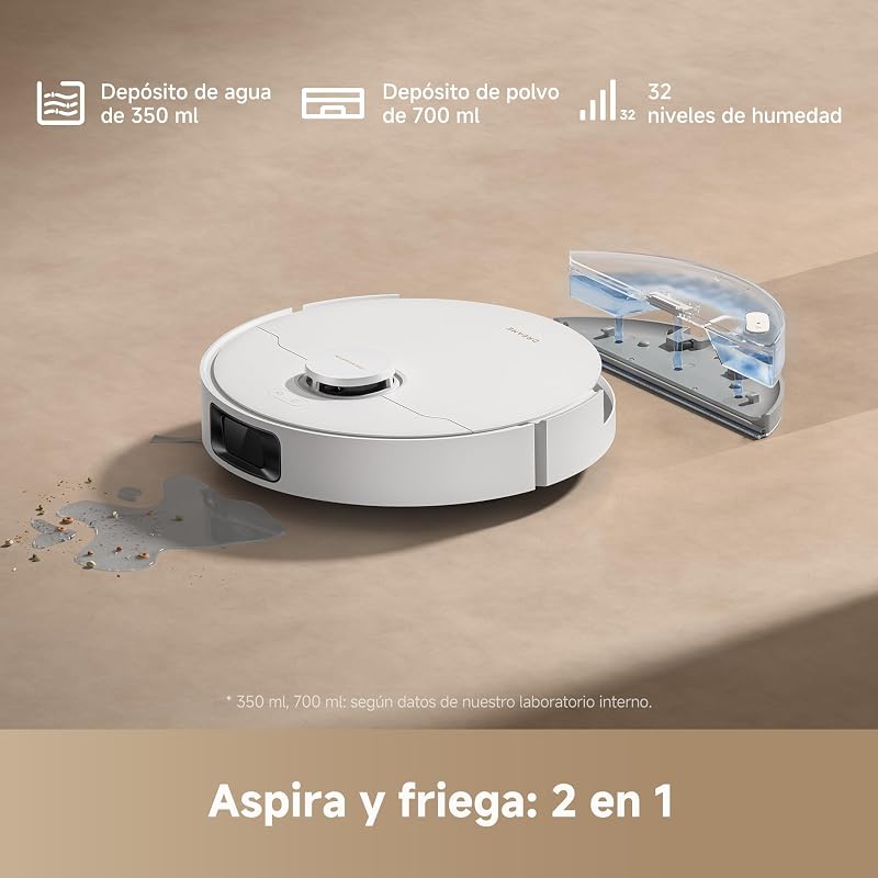 D20 Robot Aspirador, Succión de 13.000 Pa, Navegación LDS