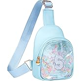 COSHAYSOO Personalized Christmas Birthday Gifts Burr Basket Stuffers for Girls Blue Purse Sling Bag Crossbody Girl Cute Funny Cool Mini Travel Fashion Accessories Monogrammed Initial Letter S