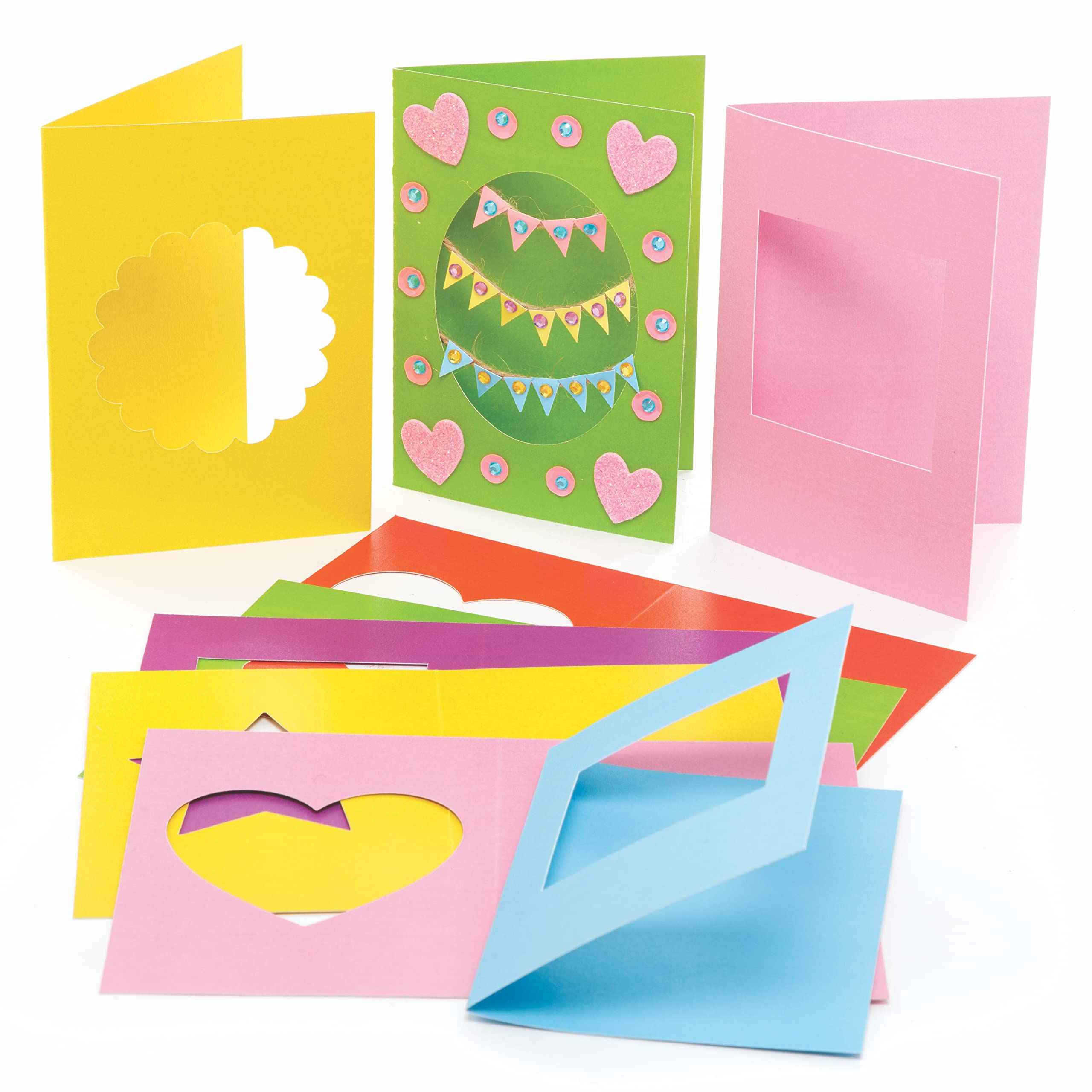 Baker Ross AX673 Greeting Cards - Pack of 15, Perfect for Children to Decorate, Ideal Outdoor Craft Project for School, Home and Craft Groups