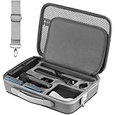 Carrying Hard Case for Insta360 X5, Dual Layer Protective Travel Bag for Insta 360 X4/ X4 Air Camera Basic Bundle Battery Charge Accessories Bullet Time Handle/114CM Selfie Stick- Storage Carrying Bag