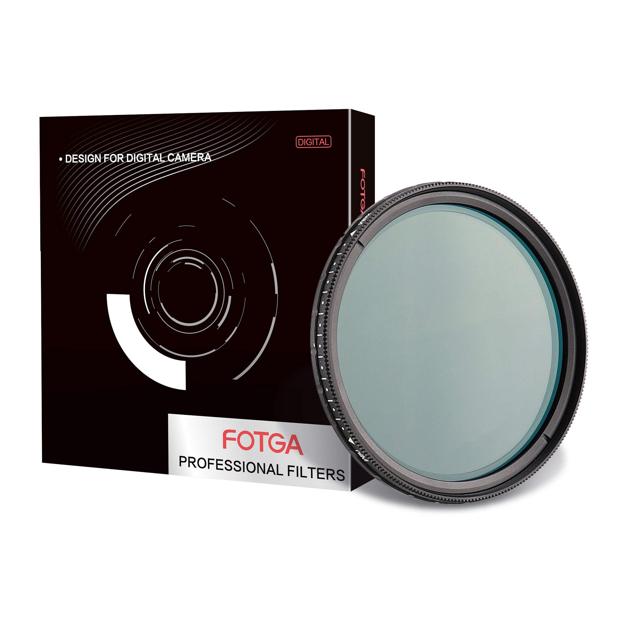 Fotga 72mm Ultra Slim Multi-coating MC Variable Ajustable ND Neutral Density Lens Filter ND2 to ND4 ND8 ND16 ND32 ND64 ND400 for DSLR Mirrorless Camera No X-cross