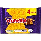 Original Cadbury Crunchie Chocolate Bar Pack, Candy Imported From The UK England The Best Of British Honey Comb Coated In Chocolate Crunchie Bar