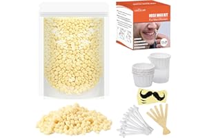 ANREACHO Nose & Ear Hair Wax Kit for Men & Women, 100g Wax with 20 Applicators, Safe Home Grooming Solution for Painless 15-20 Time Usage
