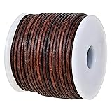 GENIQUE Real/Genuine Round Leather String Cord for