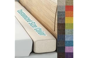 frides Custom Size Wedge Filler, Long Bed Space Filler for Twin/Double/King Bed, 45D High Density Sponge, Removable & Washabl