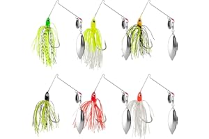 SEASHARK Bass Spinner Baits Fishing Spinner Baits for Bass Fishing 6Pcs/Lot