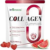 inGreens Collagen Peptides Gummies for Women - 5000mg Hydrolyzed Marine Collagen, Sugar Free with Type I,II,III & Biotin, 90 Count