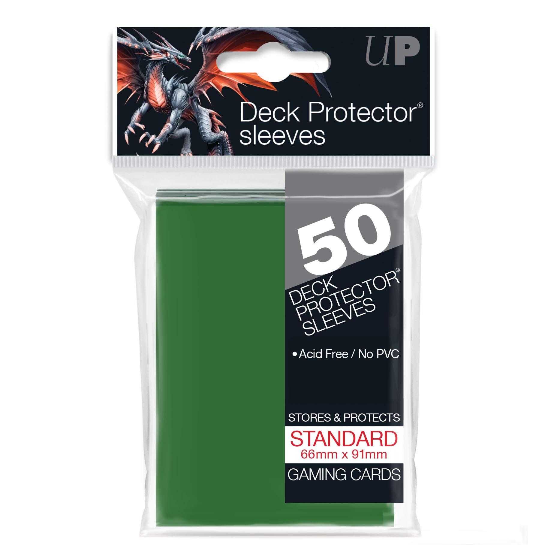 Ultra Pro Sleeves 50 d12 Card Game (Green), (12889)