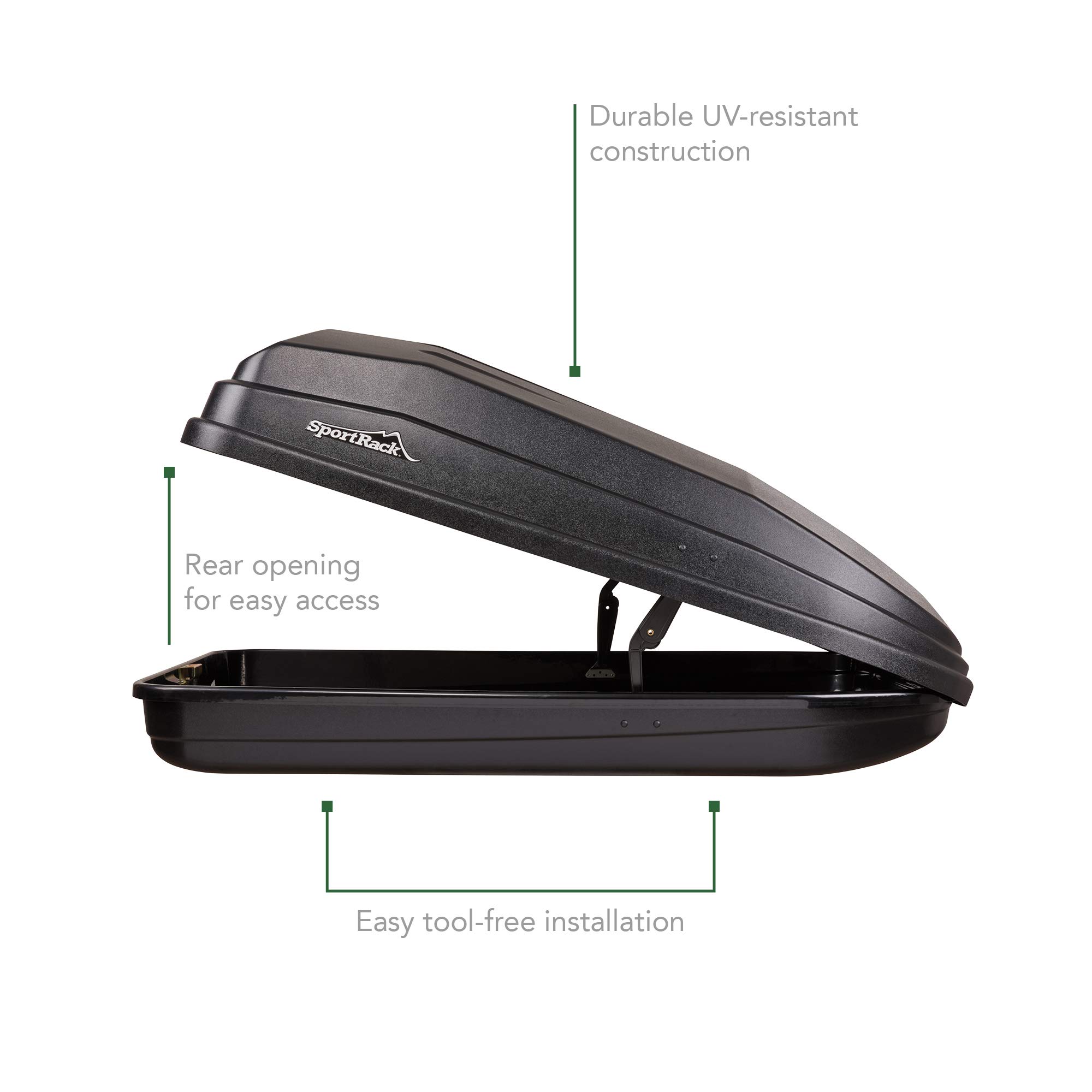 SportRack Vista XL Rear Opening Cargo Box,Black