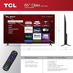 TCL 65" Class 4-Series 4K UHD HDR Smart Roku TV