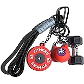 Levesica Dumbbell Keychain set Silicone Gym Keychain Motivational Gym Accessories Fitness Gifts for Boyfriend Girlfriend