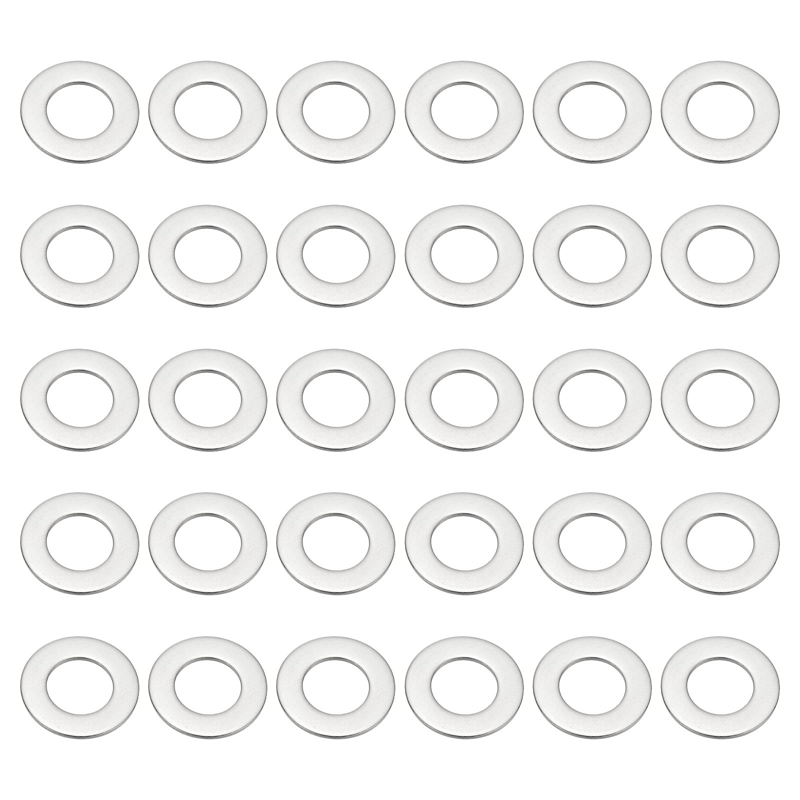 PATIKIL 304 Stainless Steel Flat Washer, 30 Pack M13 Thickness Metal Washers Small Washers for Screws Bolts Assortment (13x24x1.2 mm)