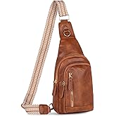 Relang Sling Bag for Women Crossbody, Leather Cross Body Fanny Packs for Women, Trendy Chest Bag for Travel and Daily Use