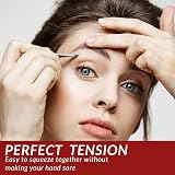Spire UK Stainless Steel Slant Tip Eyebrow Tweezers for Facial Hair 8CM view 5