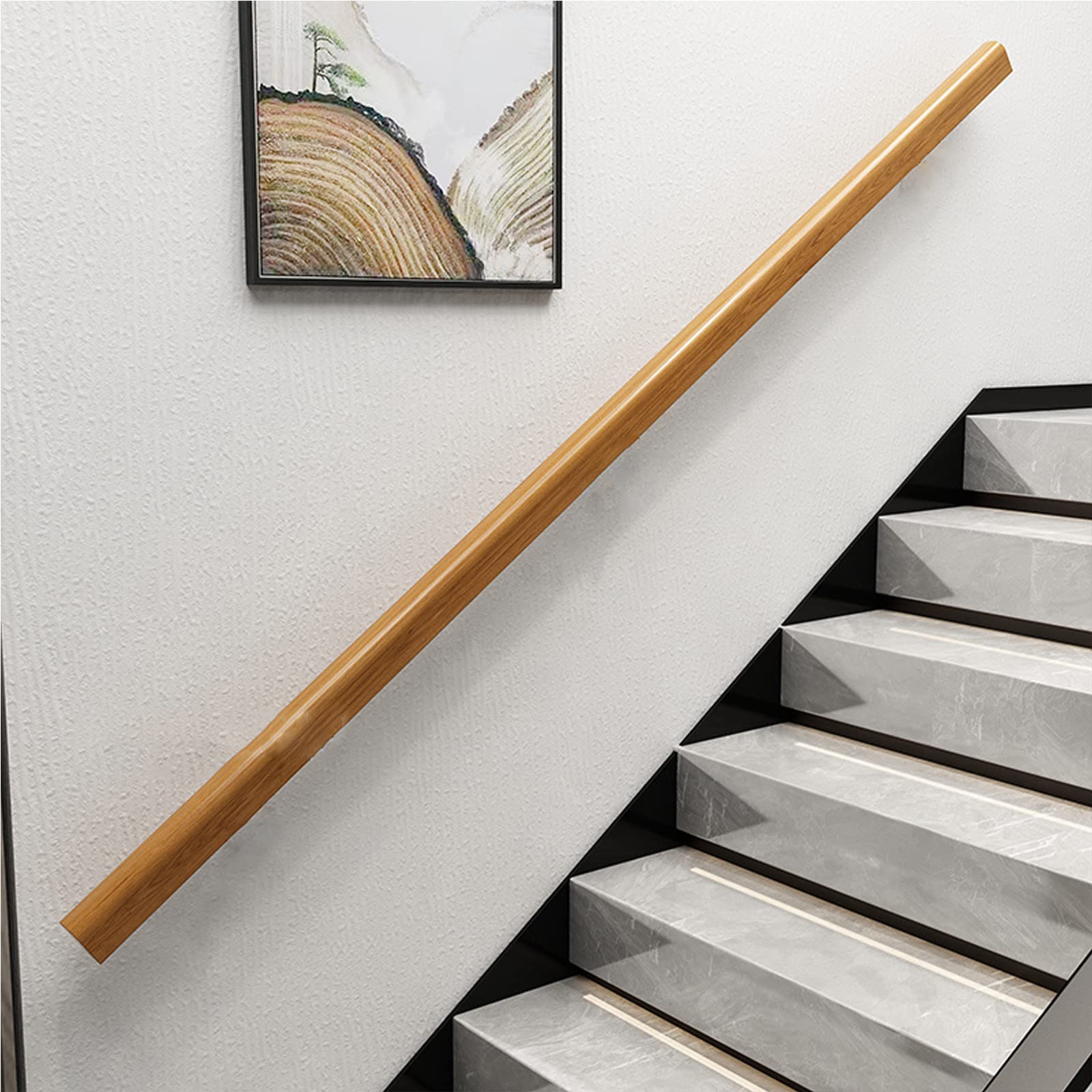 Photo 1 of **HAS LARGE SCRAPE ** en Stair Handrail, Safety and Anti-Slip Wall Stair Rail for Indoor Elderly Children, Wall-Mount Banister, Complete Kit with Metal Bracket, Used in The Attic Kindergarten Guardrail Corridor