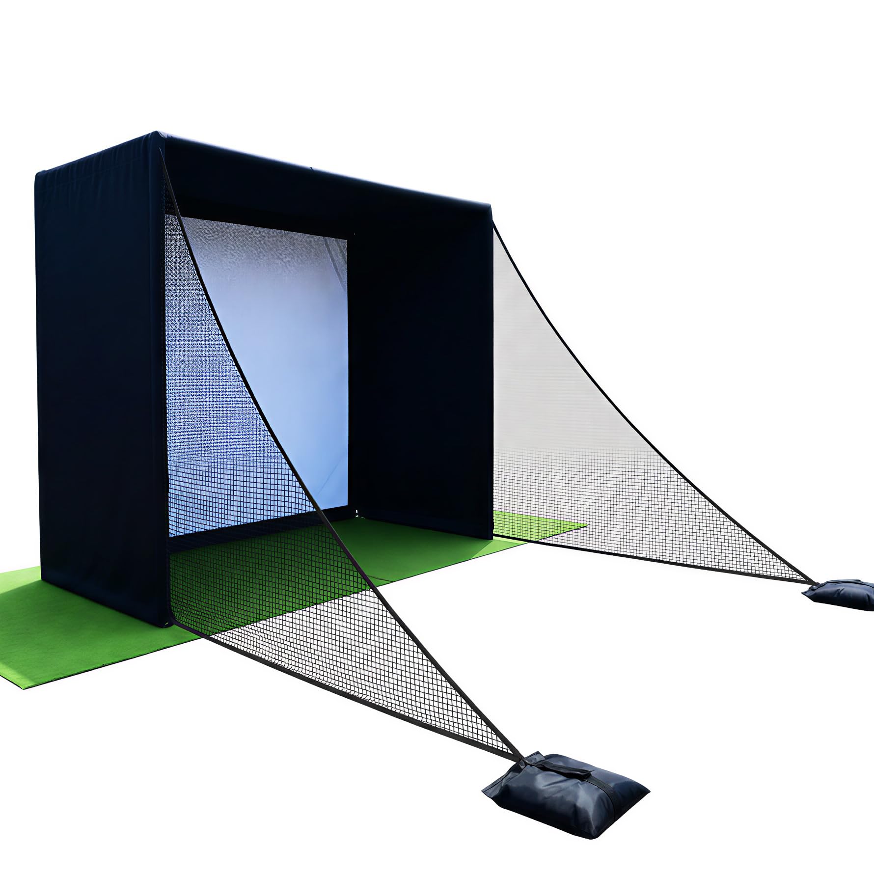 Photo 1 of *** MISSSING MANUAL ***** 10x8x6 ft Golf Simulator Enclosure Net with HD Impact Screen & Frame Kit | Indoor Home Golf Training Cage Simulator Accessories | Gift for Golfers Men Women